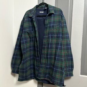 Wolverine Green and Blue Fleece Shirt Jacket